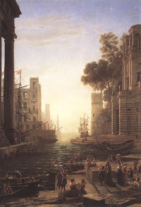 Embarkation of St Paula Romana at Ostia, Claude Lorrain